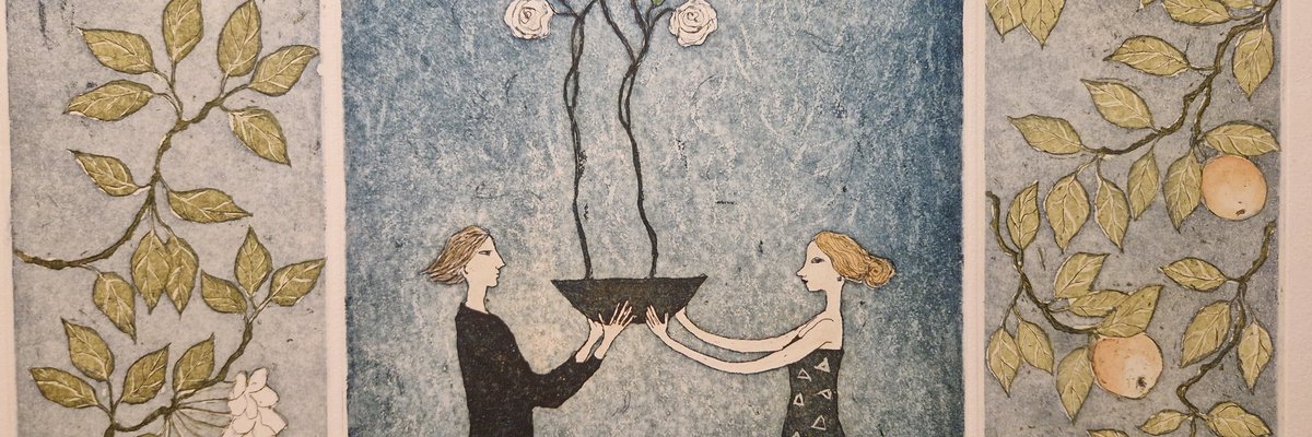 Profiilikuvassani ja tässä alla näkyy osa Emmi Vuorisen työstä "Tahdon asia" vuodelta 2010.