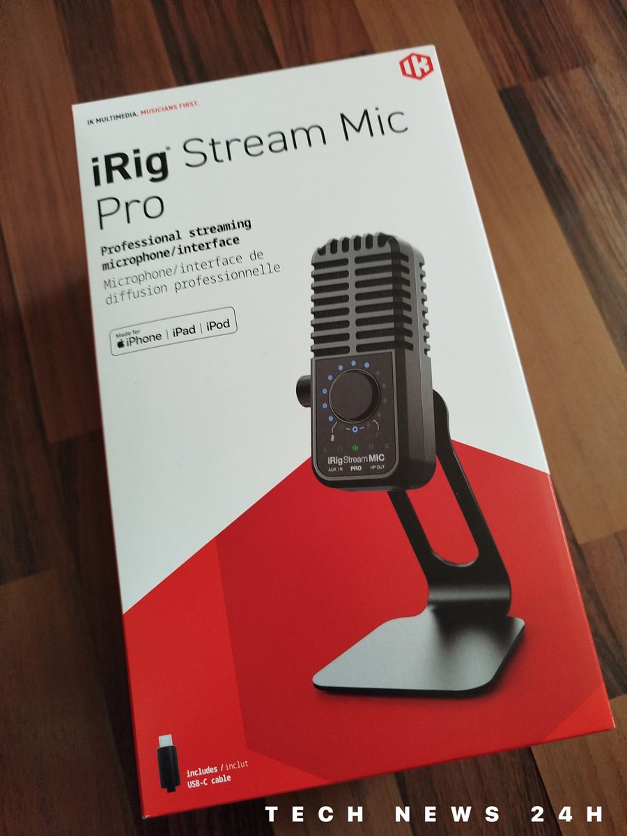 TechNews24h's tweet image. We just got new iRig Stream Mic Pro for streaming and podcast from @ikmultimedia 🎙️

#technews24h #ikmultimedia #irig #mic #studio #gadgets #musicians #podcast #streaming #technews