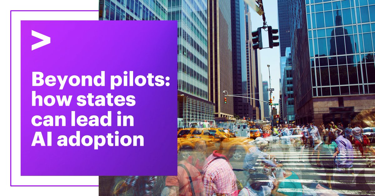 AI is transforming life and work. States that adopt it will drive growth and innovation while boosting efficiency, protecting privacy, and developing the workforce. Act now!  accntu.re/43FSMZm

#AIInnovation #DigitalTransformation