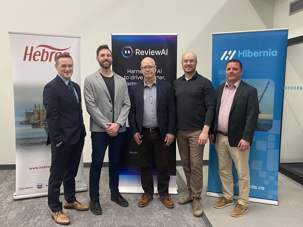 erinl_ca's tweet photo. Exciting announcement today: @colab_software  secures $5.6M from Hebron and @hiberniaproject to create local AI talent and accelerate ReviewAI roadmap. We're thrilled to be a part of this innovative project and on hand for the announcement! @exxonmobilcan 
https://t.co/JRmaANU0XF https://t.co/vxGzLB3eQN