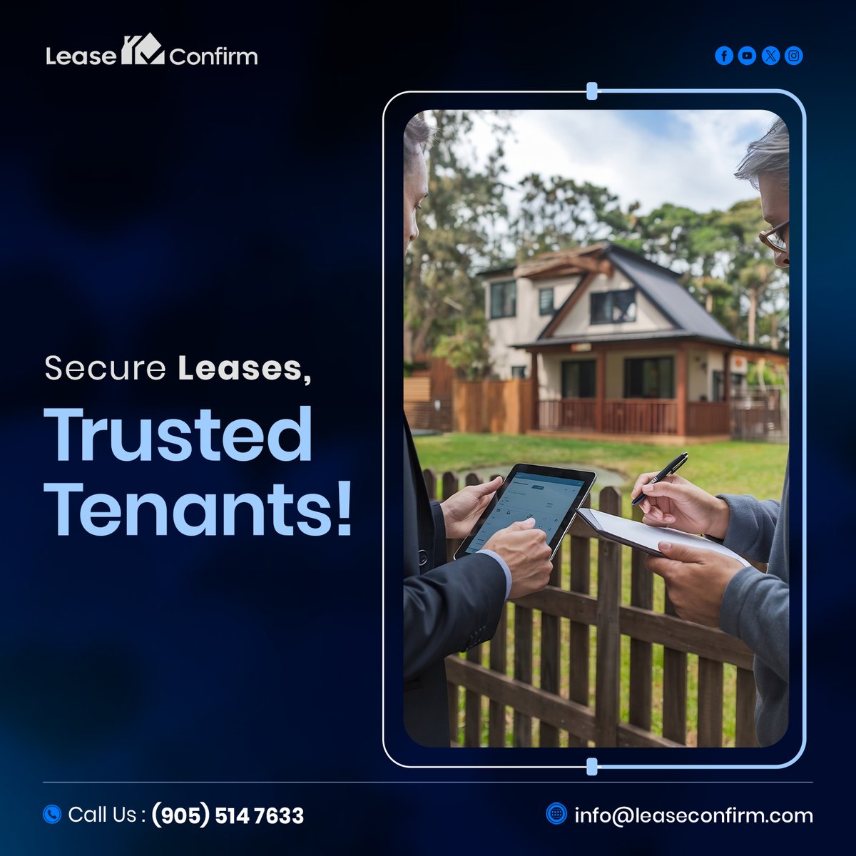 leaseconfirm's tweet photo. 🏠 Landlords &amp; Property Managers, Make tenant verification effortless with AI insights!

- Screen tenants instantly
- View detailed lease history
- Spot rental fraud
- Protect your investments
🔗Secure leasing starts with LeaseConfirm!
#TenantVerification #SafeRentals #SmartLease https://t.co/qCOOrycbSc