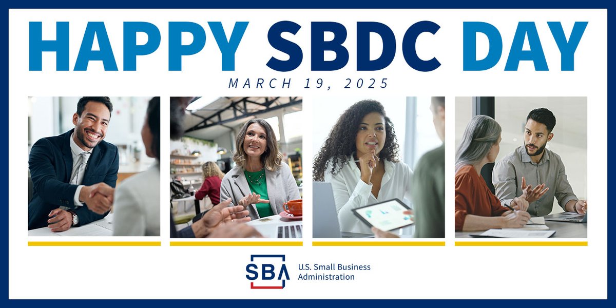Happy #SBDCDay! #DidYouKnow? Nearly 1,000 Small Business Development Centers across America offer counseling, training, and other services to help entrepreneurs start and grow their businesses! Find a center near you: sba.gov/sbdc