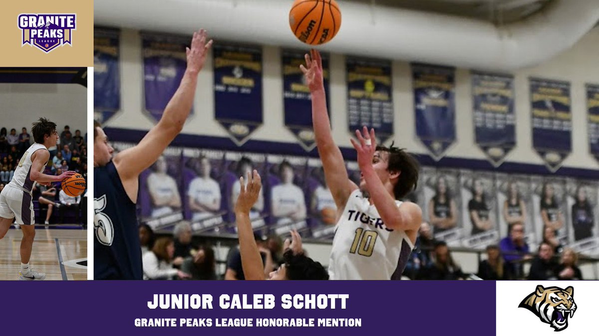 Congratulations Caleb Schott for earning Granite Peaks All Conference HM. 🐯🏀