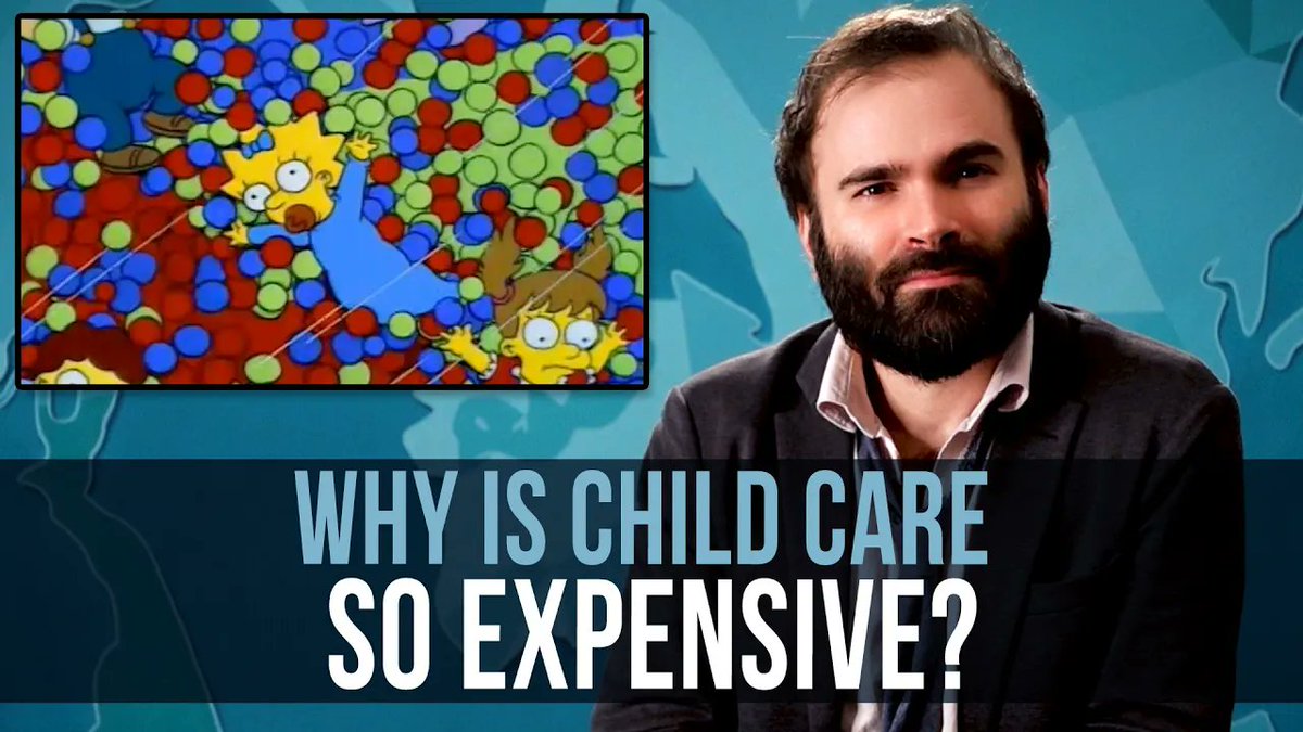 Hi. In the U.S., child care is too expensive for parents, but the child care industry doesn't pay caregivers nearly enough. Why is that? Maybe maaaaaybe we should have universal child care. youtu.be/7P3QrWHzRoU