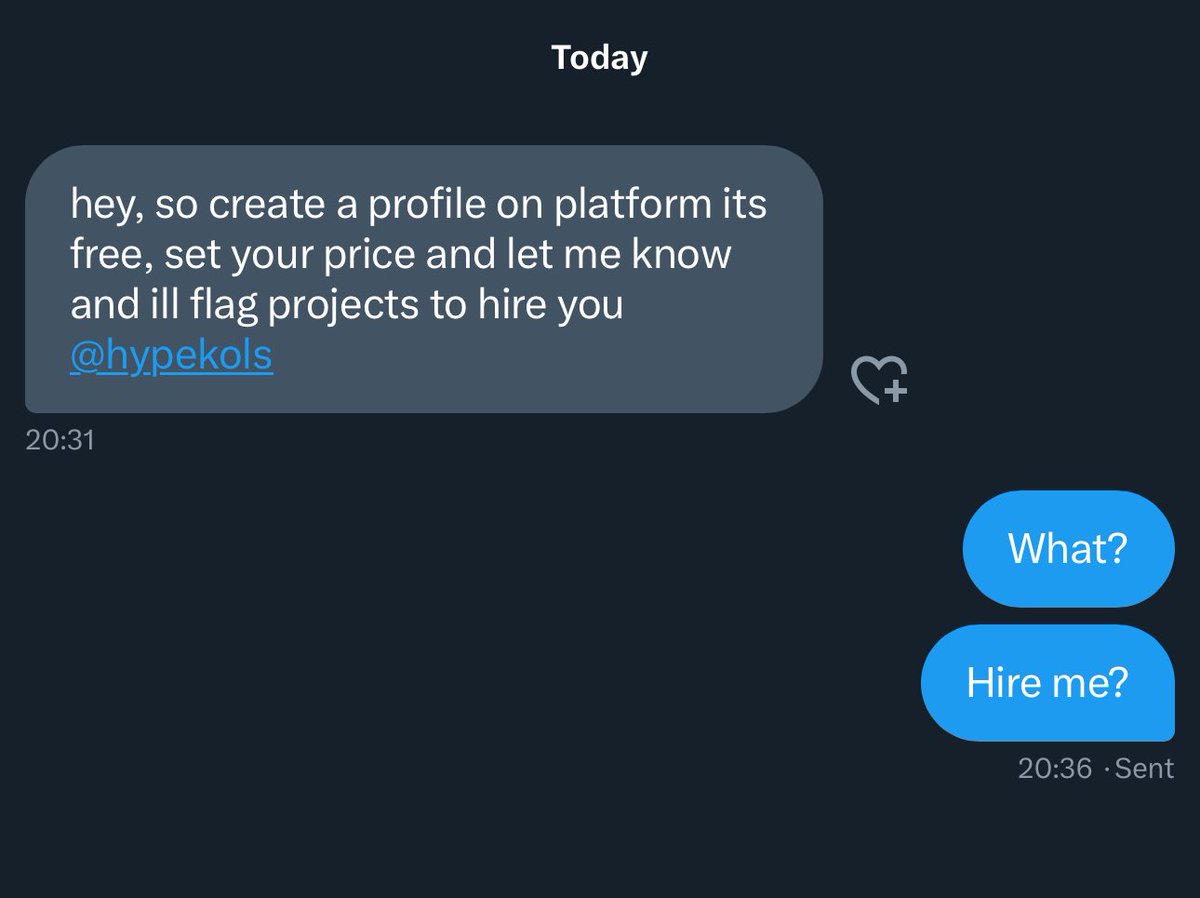 I just received a business proposal.