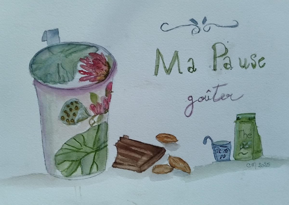 chris13700m's tweet photo. #aquarelles du jour
Virginie Lucas - Vinnylu Création 
Un format #carnetdevoyage pour les #jonquilles bordant une rue et sur un autre format pour la #pausegouter 
J aime bien c est léger à faire et mignon 
Bon j'ai encore des améliorations à apporter https://t.co/hYysivBa8a