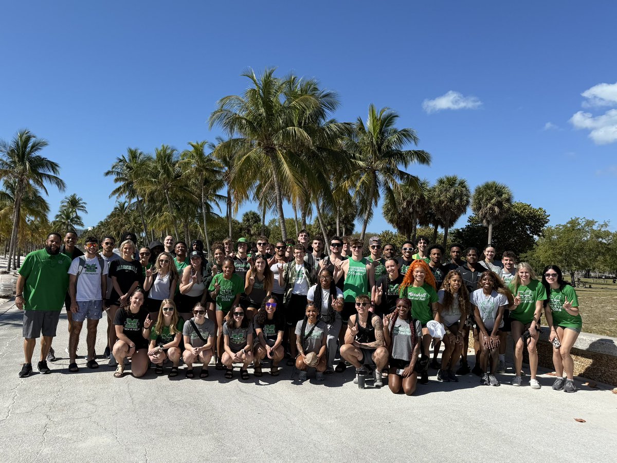 Welcome to Miami! 🌴 ☀️ 

Outdoor season is here!

#WeAreMarshall
