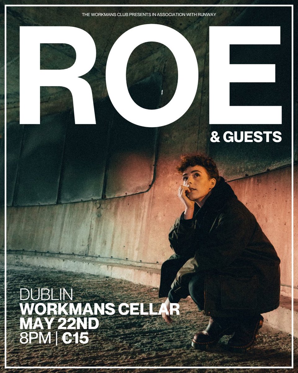 Hey Dublin, what’re you doing May 22nd? 

Because I’m headlining The Workman's Cellar and you’re all invited 💌

Tickets on sale this Friday at 9am!