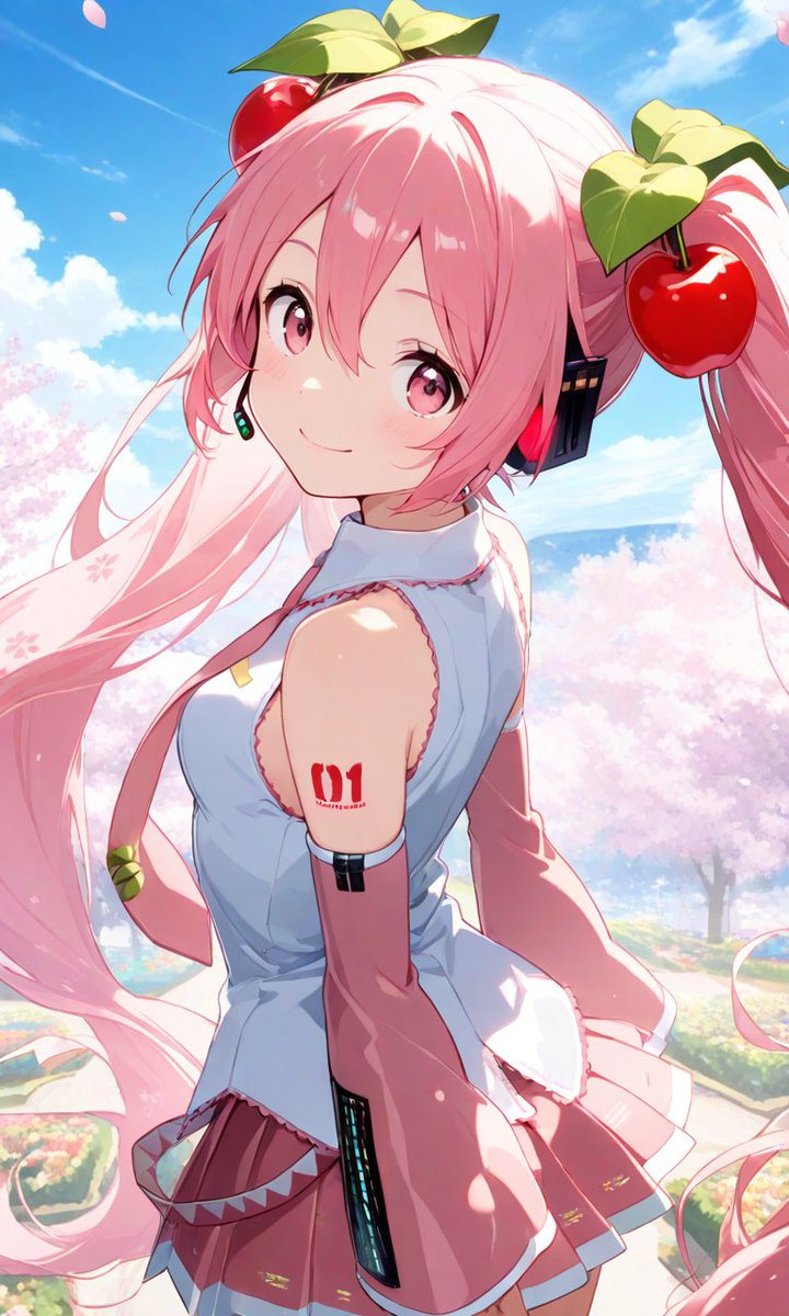 shirato166's tweet image. 桜ミクミク(´・ω・`) #初音ミク #桜ミク #HatsuneMiku #miku #sakuramiku #AIイラスト #AIart #AIArtwork #pixai #pixaiart