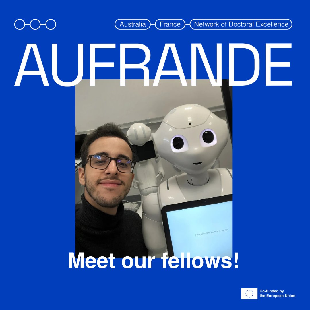 A new fellow, Taha Lamine, joins the AUFRANDE team!

Taha is now pursuing a PhD on Cross-Reality in Interactive Robotics using AR/VR at <a href="/ENIB_Bretagne/">ENIB</a>  and <a href="/UniversitySA/">UniSA</a>.

Read more: shorturl.at/Hqisc

#PhD #Research #MSCA #AUFRANDE