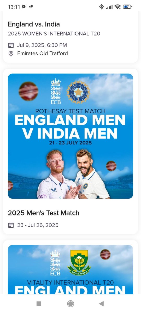 Love a last day ticket, got some for Nottingham, Leeds, Leeds and Oval, Don't understand why Lords and Old Trafford never do, keep checking the website to see if they have appeared, but doesn't help when the dates are wrong