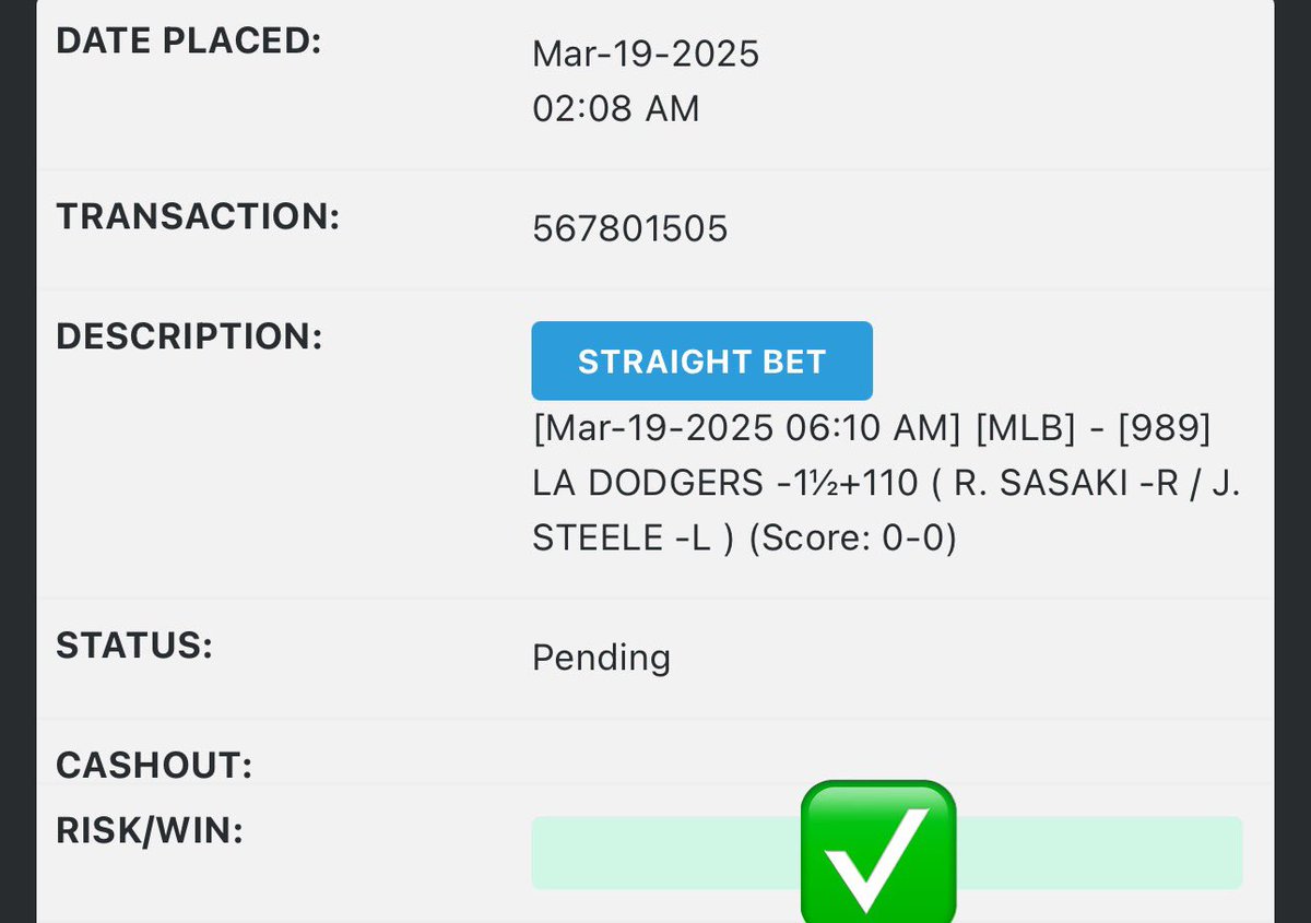 DEVMATH24's tweet photo. Dodgers spread is going to be routine this season ✅🔒 https://t.co/QGClQgEkKV