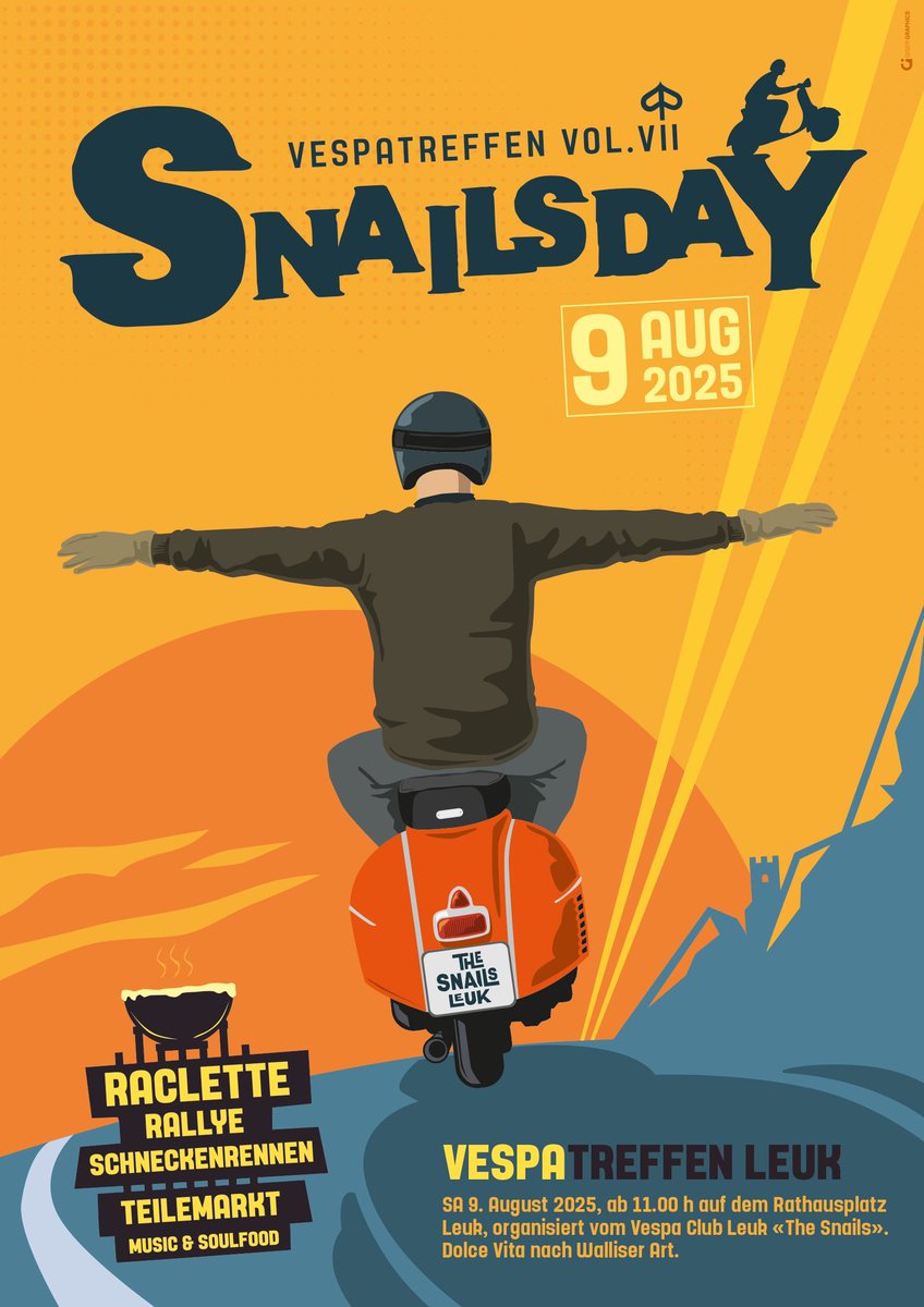 gigalcartoons's tweet photo. Artwork for Snailsday Vespatreffen Leuk https://t.co/8xz9Xvu6bD
