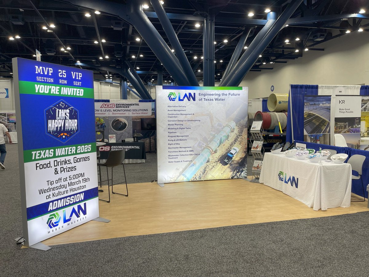 LAN_Engineering's tweet image. We’re at Texas Water 2025! 💧 Stop by Booth 1514 to talk to our experts and learn how we’re helping communities with innovative water solutions.
See you there! #TexasWater2025