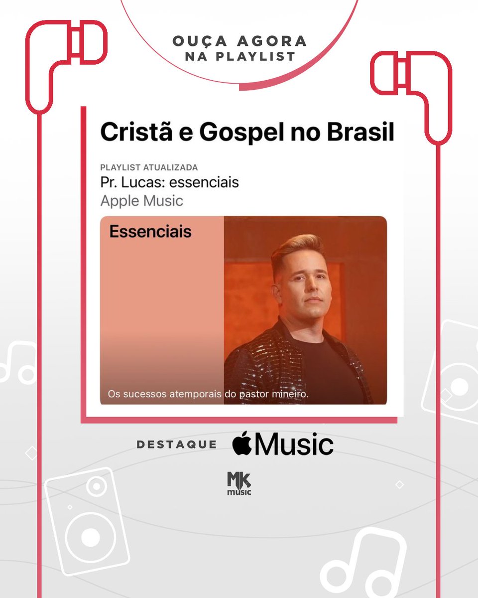 MKMusicBrasil's tweet image. Uauu! A playlist ESSENCIAIS PR. LUCAS, do @AppleMusic, está em destaque e super atualizada com "Foi Por Você". Está sensacional!

🎧 gospel.mk/essenciaisprlu…

#PrLucas #AppleMusic #Essenciais #MKéMaisDigital #gospel