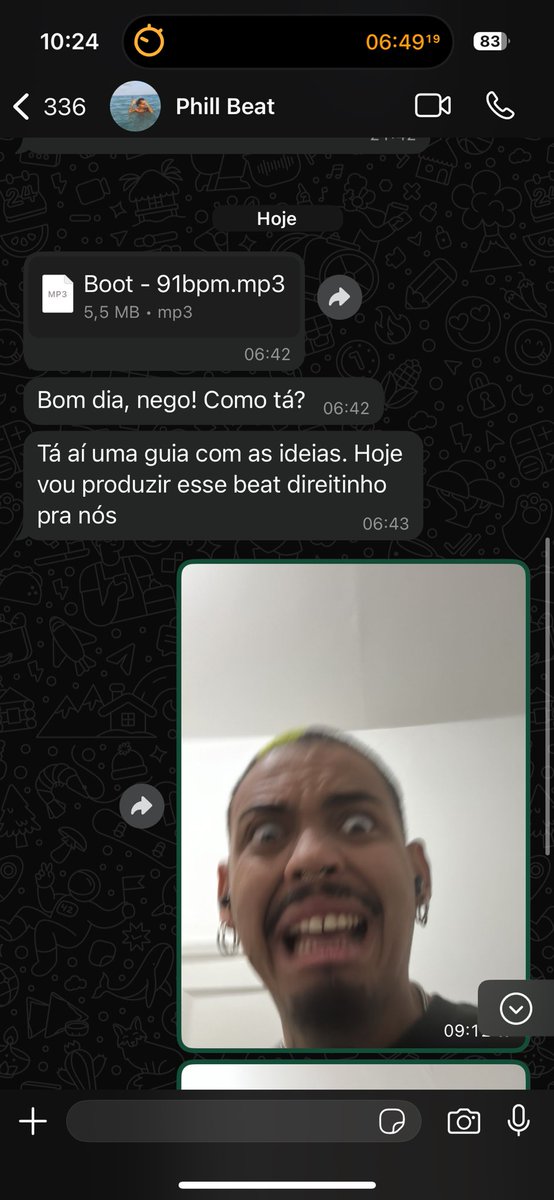 lopestatuou's tweet photo. Minha honesta reação ouvindo a guia do beat que @prodbyphill fez pra mim. VCS N TEM NOÇÃO DO QUÃO PERFEIRO TÁ https://t.co/A6QiQ7O342