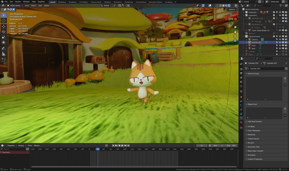 Finally got a little free time to relax today~ 🎶✨

But since my <a href="/MaplestoryU/">MapleStory Universe</a>  fever is too strong, I decided to sculpt Tuner to relieve some stress... (or maybe add more to it?) 👴🍄

I have no idea why I’m even thinking about rigging him, but oh well—just having fun is enough!