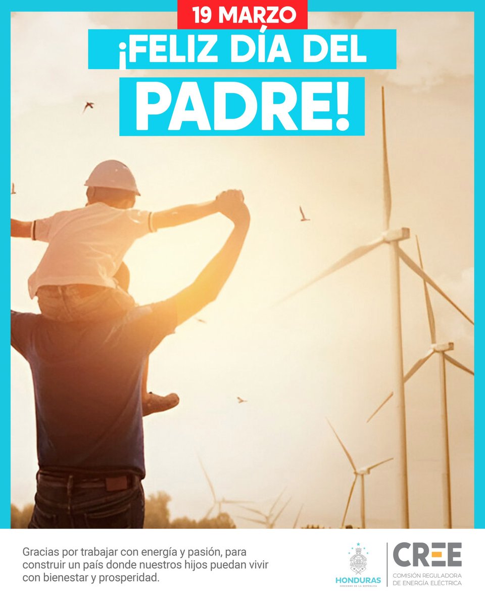 CREE_HONDURAS's tweet photo. Hoy honramos a los padres que, con su esfuerzo incansable, iluminan nuestros días y construyen un futuro mejor para sus familias. Gracias por ser guía, fuerza y amor incondicional.

Cada enseñanza, cada sacrificio y cada abrazo son un legado que deja huella. ¡Que este día esté lleno de alegría y reconocimiento por todo lo que hacen!

💙 ¡Feliz Día del padre hondureño!