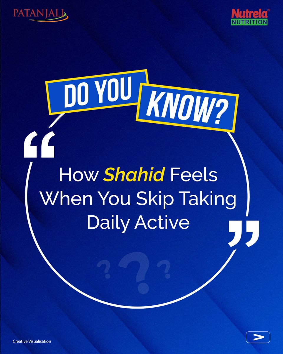 NutrelaN's tweet image. POV: You skipped your Daily Active today! 

Don’t let low energy win—power up with Nutrela Nutrition’s Daily Active &amp;amp; stay unstoppable! 

Tag a friend who needs their daily dose!

#NutrelaNutrition #DailyActive #DidYouKnow #ShahidKapoor #Memes #Patanjali