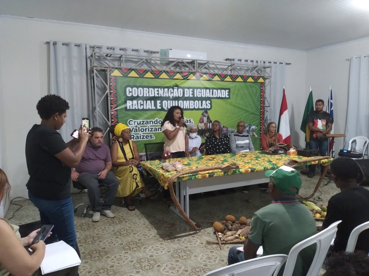seir_ma's tweet photo. Secretaria de Estado da Igualdade Racial, representada pelo secretário Gerson Pinheiro e representando o governador Carlos Brandão, participa agora do evento de eleição do Conselho Municipal de Promoção de Igualdade Racial e elaboração da política específica de PIR de Matinha. https://t.co/Htd9ywgJco