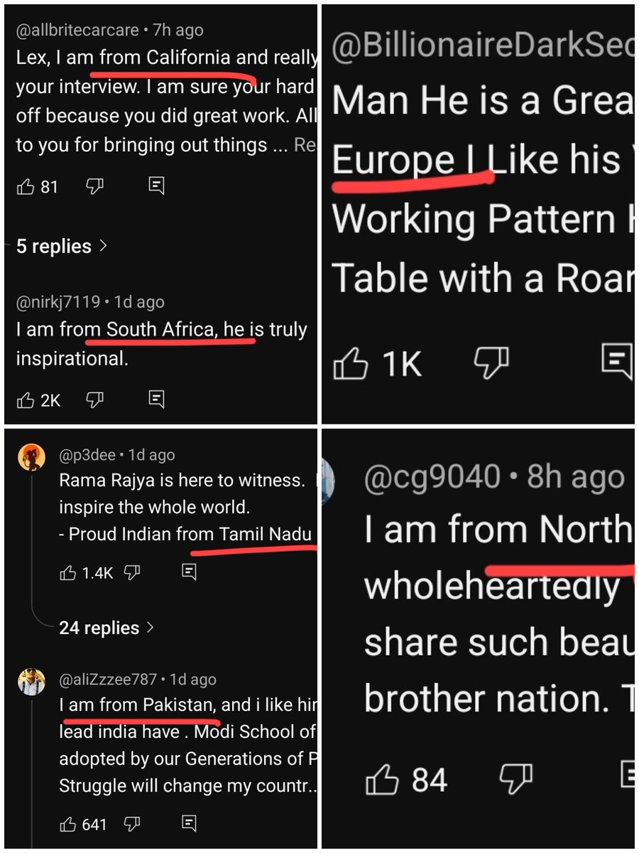 darab_farooqui's tweet image. Have you watched Modi's Lex Fridman interview? You don't have to, but please do read the comments. 

People from all across the world have commented on it, praising Modi and mentioning where they are from. 

One of them is actually from North Korea. 😜 Seriously, I'm not kidding.…