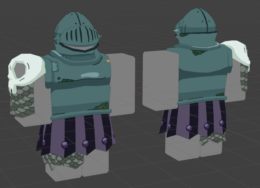 New worn down armor for ATI #roblox #RobloxDev #RobloxDevs #blender