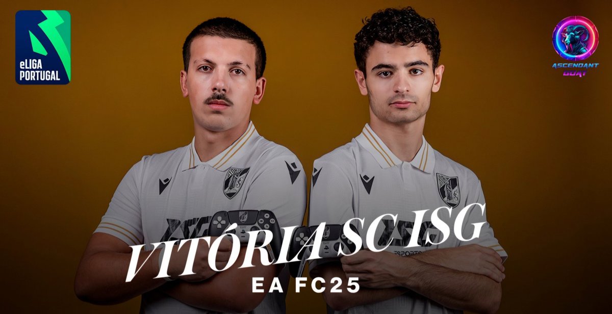 vitoriascesport's tweet photo. Hoje temos @eligapt 🎮 

Acompanha os nossos 𝕮𝖔𝖓𝖖𝖚𝖎𝖘𝖙𝖆𝖉𝖔𝖗𝖊𝖘 @louamado9 e @milheirinhos na 3ª etapa da eLiga Portugal.  

🕖19H 
🆚1º jogo - @famaesports
📺https://t.co/UFNNC5pNIR 

Boa sorte rapazes! 📷 

#EspíritoDeVitória @ISGeSports #ASCENDANTGOAT https://t.co/WEf7EA4Sbq