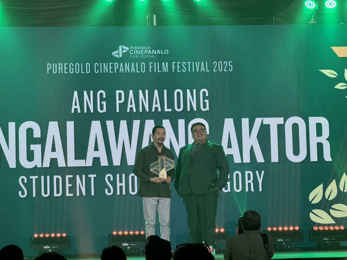 Ang Panalong Pangalawang Aktor (Student Shorts):

Sol Eugenio, 'Champ Green'

#PuregoldCinePanalo2025 Awards Night