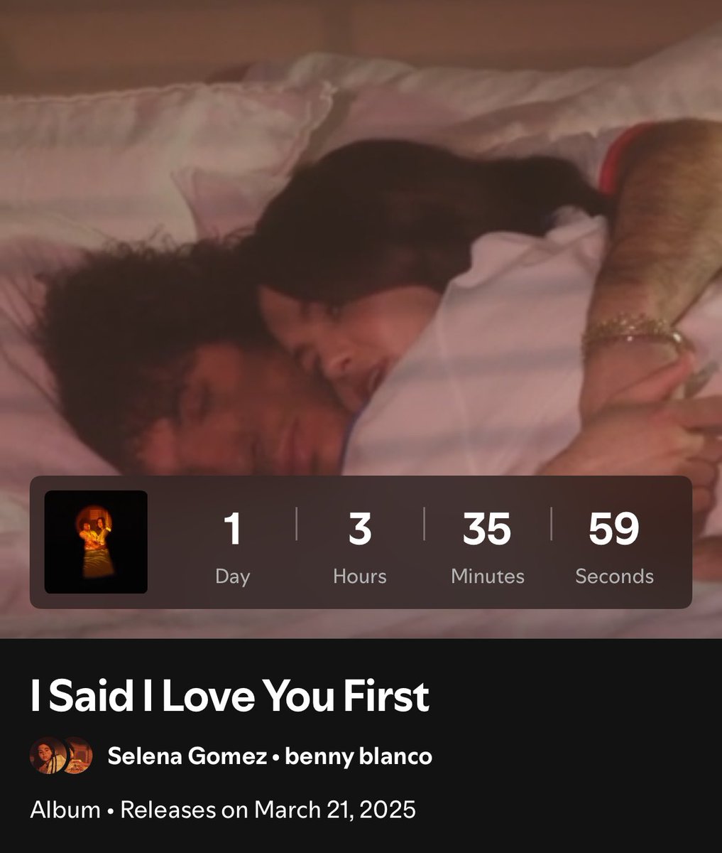 อีก 1 วัน อัลบั้ม ‘I Said I Love You First‘ ของ Selena Gomez จะปล่อยให้ทุกคนฟังแล้วนะคะ แอดจะร้องไห้ เซลปล่อยอัลบั้มล่าสุดเมื่อ 4-5 ปีที่แล้ว และอีกอย่างที่สำคัญคือ หลายคนคาดการณ์ว่าอัลบั้มนี้จะกวาดรางวัลจำนวนมาก 

รอฟังกันนะคะ ฟังเยอะๆ ยิ่งดี เซลจะได้มาไทยค่ะ 💗💗💗✨