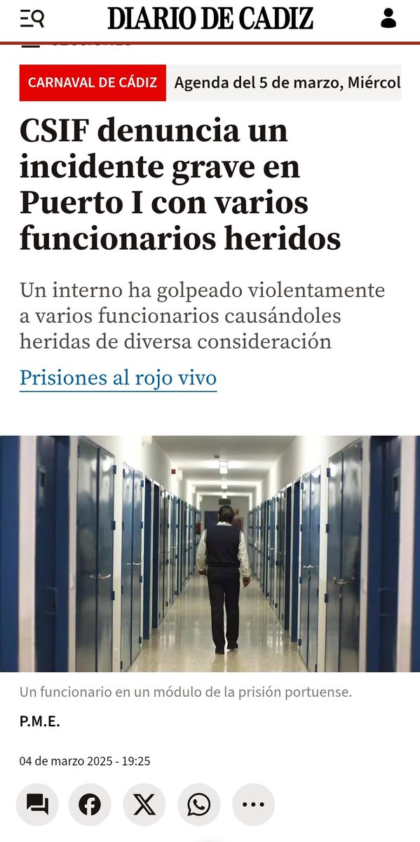 Dartio3's tweet photo. @CSIFnacional Los #funcionariosdeprisiones están abandonados... y con beneplácito d @interiorgob golpeados y agredidos cada 17 horas mientras se masca la tragedia en #sosprisiones @CSIFPRISIONES haciendo d indignaditos. #SectorPrisiones #EstatutoPrisionesYa https://t.co/6vcNTkqtgN