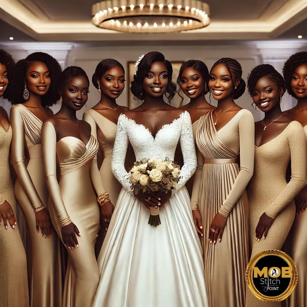 mobstitchpoint1's tweet photo. Historically, bridesmaids dressed similarly to the bride to confuse evil spirits and protect her from misfortune.

#mobstitchpoint
#bridesmaids
#bridalshop
#weddingshopping
#Abujawedding
#Beninwedding
#Makurdiwedding
#Nigerianweddings https://t.co/jelb9PGDKV