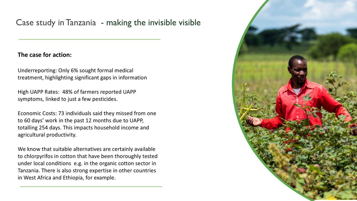 GENetwork's tweet photo. @unionsaustralia @PAN_UK @ToxicsFree @Solidar_Suisse @apheda @SRtoxics @LION_Indonesia @ilo @brsmeas @muhimbiliuniver @solidarsuisse Presenting a case study on unintentional acute #pesticide poisoning in #Tanzania, Sheila Willis of @PAN_UK &amp; Vera Ngowi of @muhimbiliuniver underscore urgency of action and ensuring the #RightToKnow to make the invisible visible, through stronger data collection &amp; surveillance. https://t.co/X0urxFj4lj