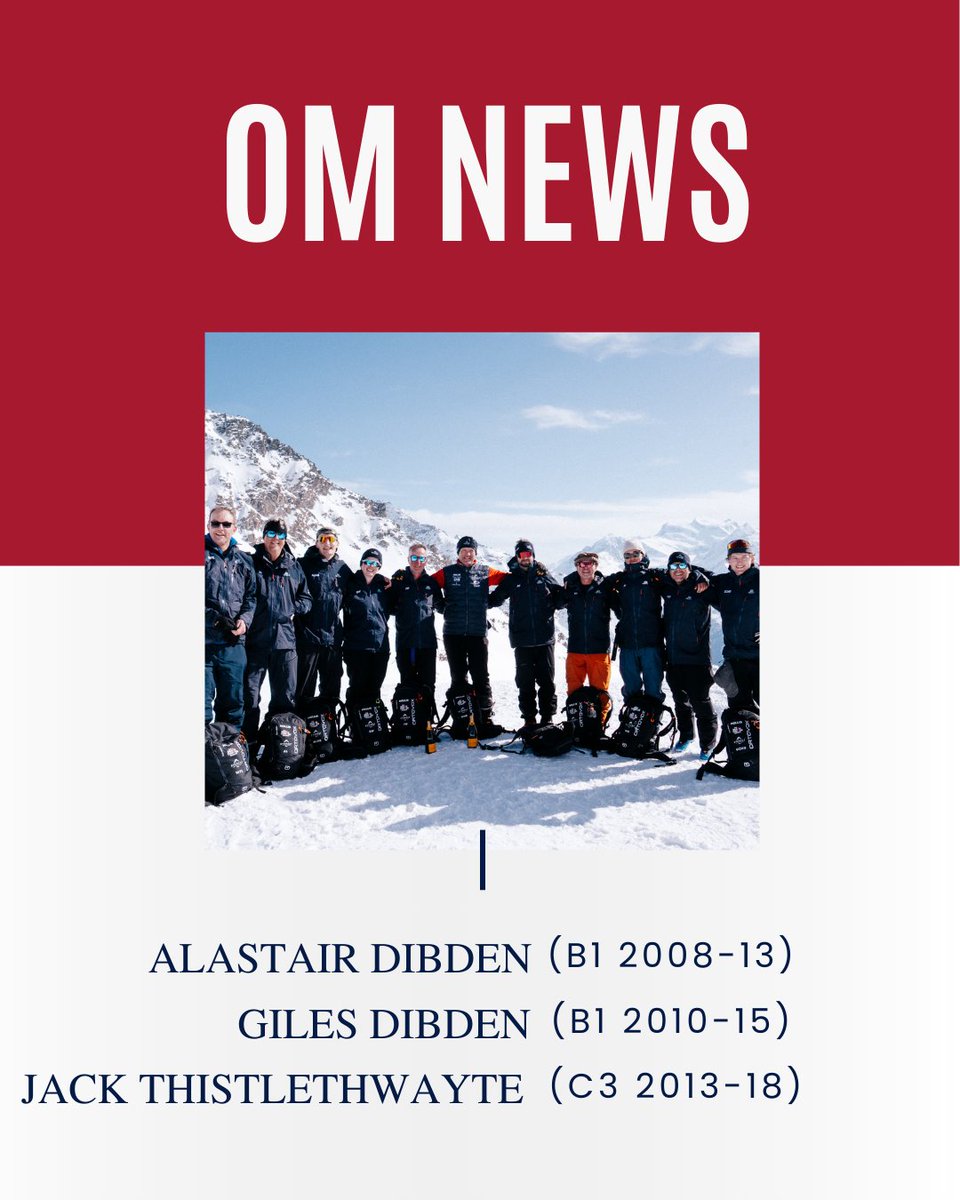 At the start of March, Alastair Dibden (B1 2008-13), Giles Dibden (B1 2010-15), and Jack Thistlethwayte (C3 2013-18) completed the Everest in the Alps expedition.

You can show your support on their Just Giving page here: buff.ly/h56ZEsr