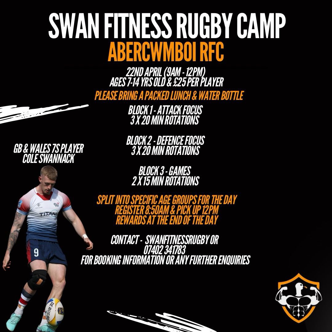 We are pleased to announce another rugby camp coming to the club during the Easter holidays.  Use the link below or get in touch for more details.
🟢⚪️⚫️
#Youngvillage
#Easterrugbycamp 

calendly.com/cole_swannack/…