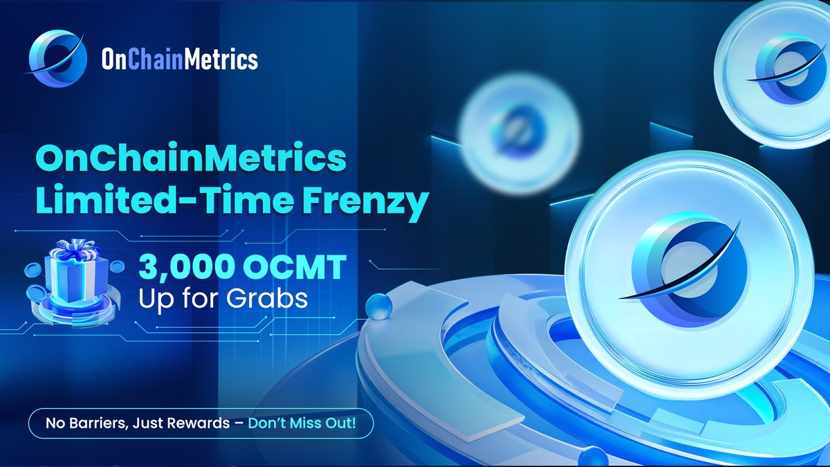 OnChainMetrics (@onchainmetrics_) on Twitter photo 🔥 OnChainMetrics Limited-Time Frenzy – 3,000 $OCMT Up for Grabs!
💰 No costs—just pure rewards! Don’t miss out!
👉 How to join?
1️⃣ Follow <a href="/OnChainMetrics_/">OnChainMetrics</a>
2️⃣ RT this tweet
3️⃣ Tag 2 friends
4️⃣ Comment your EVM address
Time is limited—act fast! 🚀
#CryptoAirdrop #Web3 🔥 OnChainMetrics Limited-Time Frenzy – 3,000 $OCMT Up for Grabs!
💰 No costs—just pure rewards! Don’t miss out!
👉 How to join?
1️⃣ Follow <a href="/OnChainMetrics_/">OnChainMetrics</a>
2️⃣ RT this tweet
3️⃣ Tag 2 friends
4️⃣ Comment your EVM address
Time is limited—act fast! 🚀
#CryptoAirdrop #Web3