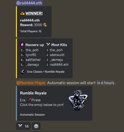 rsd4444's tweet photo. Is there anyone else out there that thinks they can stop me?
@DadBodz_NFT was a nice warm up, but couldn't de-thrown the champion.
Come join @GRIMEdrop @discord if you think you can challenge The Champion.
#GrimeTime https://t.co/RqpmoySfhr