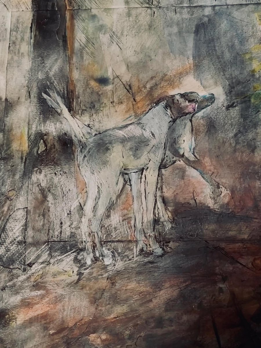 VivianJendzio's tweet photo. “Pointers At Nightfall” mixed media. 27“ x 25“ vivian jendzio #Pointers #Animals #Birddogs
#EnglishPointers #FieldTrialDogs #CanineArt #OutdoorLife #HuntingDogs #ContemporaryArt #SportingDogs #SportingArts #GunDog #PointingDogs https://t.co/nb3qJMxJLK