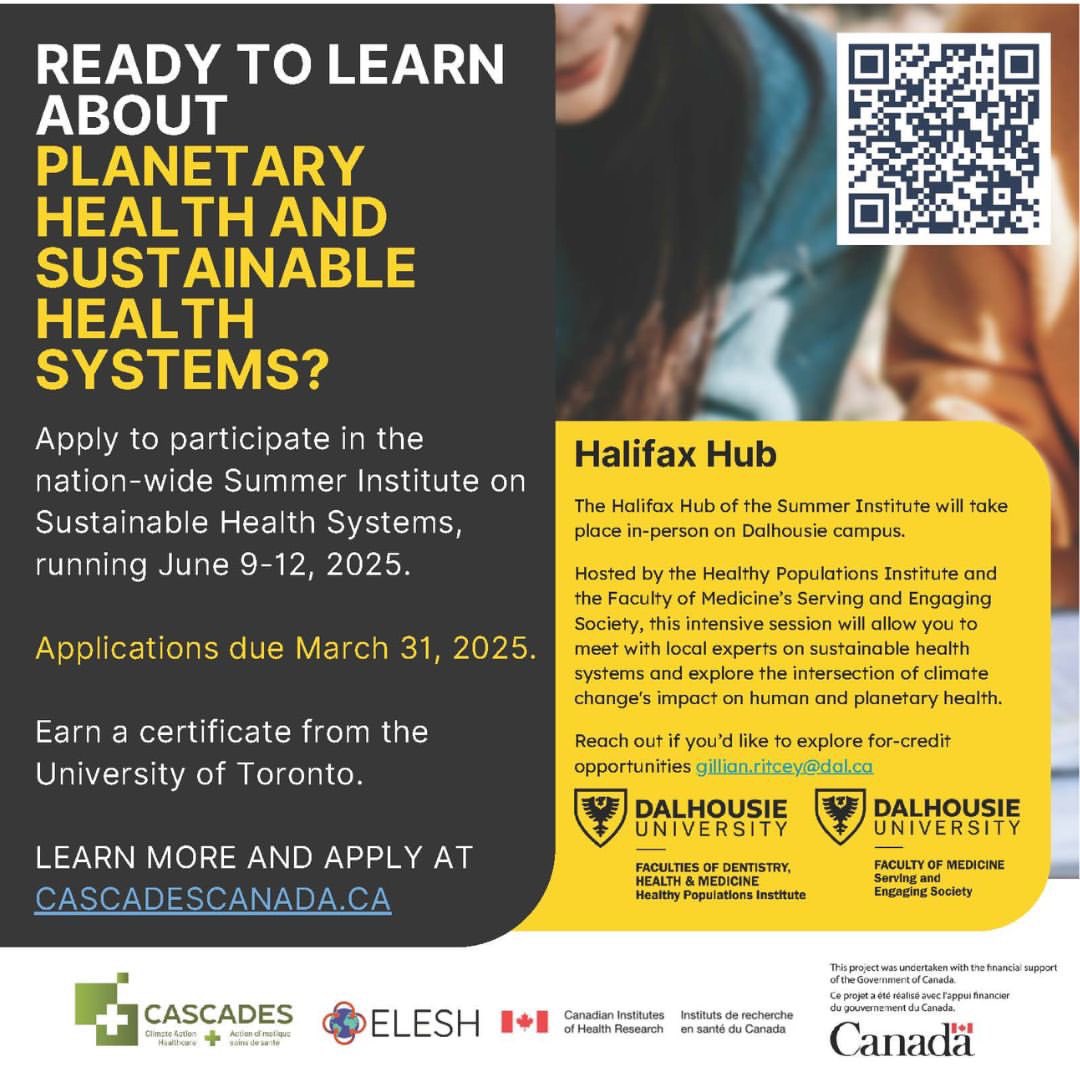 Office of Community Partnerships and Global Health (@dalglobalhealth) on Twitter photo Posted <a href="/withregram/">Repost app</a> • @dalglobalhealth Apply to participate in the nation-wide Summer Institute on Sustainable Health Systems, running June 9-12, 2025.
Applications are due on March 31, 2025.
Learn more and apply at cascadescanada.ca! Posted <a href="/withregram/">Repost app</a> • @dalglobalhealth Apply to participate in the nation-wide Summer Institute on Sustainable Health Systems, running June 9-12, 2025.
Applications are due on March 31, 2025.
Learn more and apply at cascadescanada.ca!