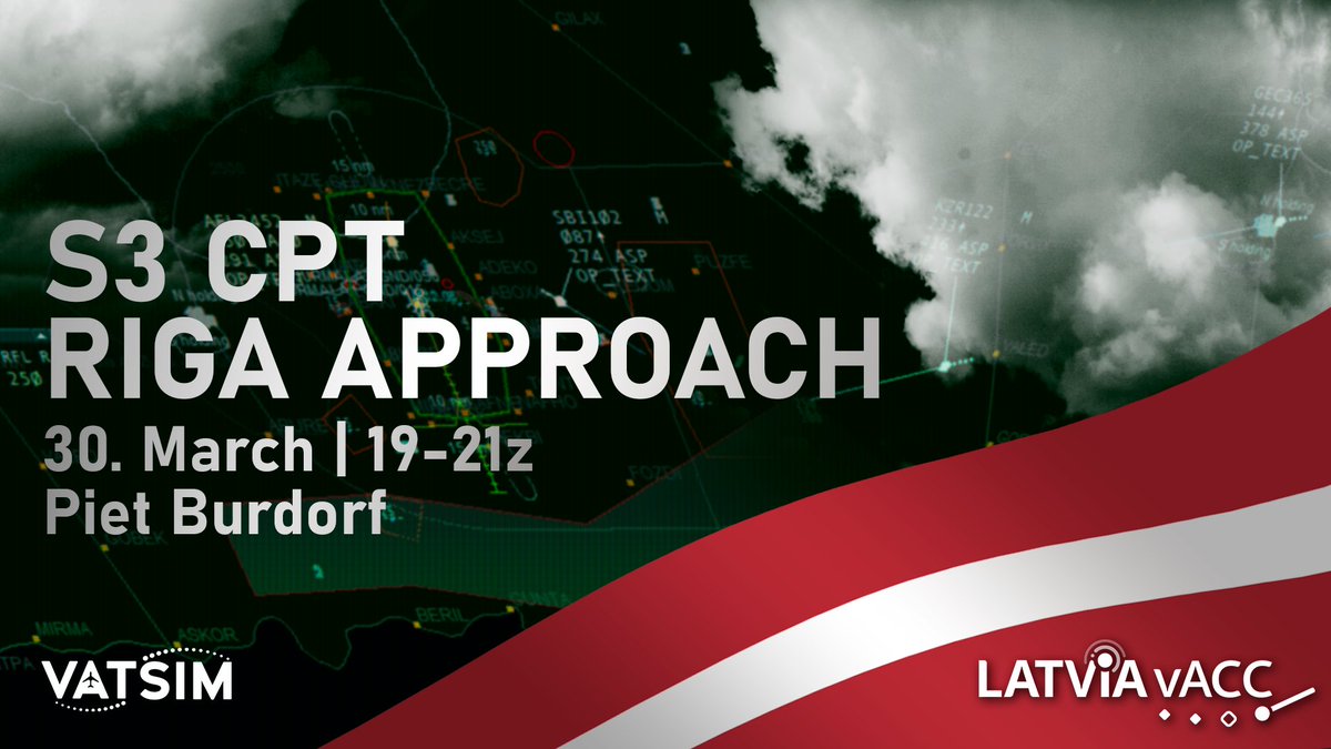 It's time for yet another CPT in Riga but this time it's not on a Friday?
That's correct, this CPT is on Sunday the 30th of March instead of our usual CPT timings during Friday Fun.
This time around your flight is very important for us to have enough traffic for a successful CPT!