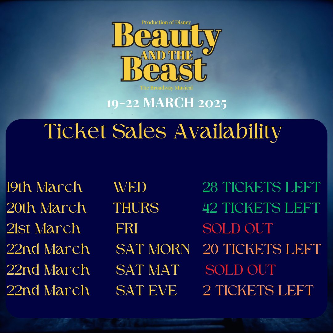 Opening Night for Beauty &amp; the Beast - tickets selling fast - mailchi.mp/6c0d6baf4c90/t…