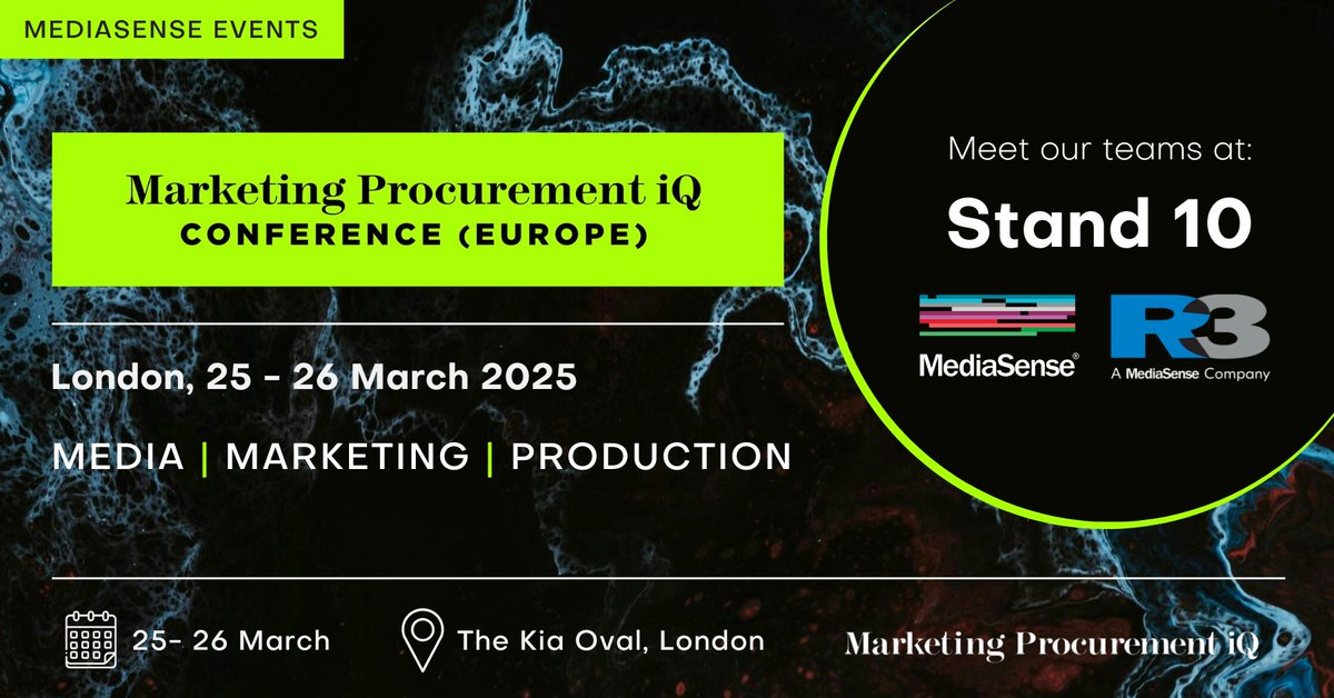 🤝 We’re looking forward to a busy Marketing Procurement iQ Conference! Our teams are excited to connect with delegates to discuss the latest opportunities, challenges and efficiencies within media management, marketing procurement &amp; creative production. 

#MarProiQ2025