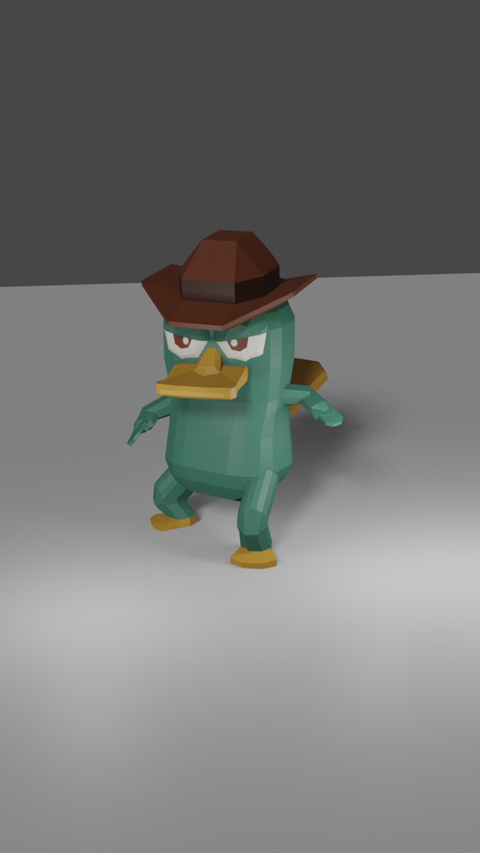 Emma_f_quinn's tweet photo. Un ornitorrinco?
Perry el ornitorrinco!?

#lowpoly #perry #agentep #blender #3dmodeling #3dart #ornitorrinco https://t.co/tgT3mEaCB7