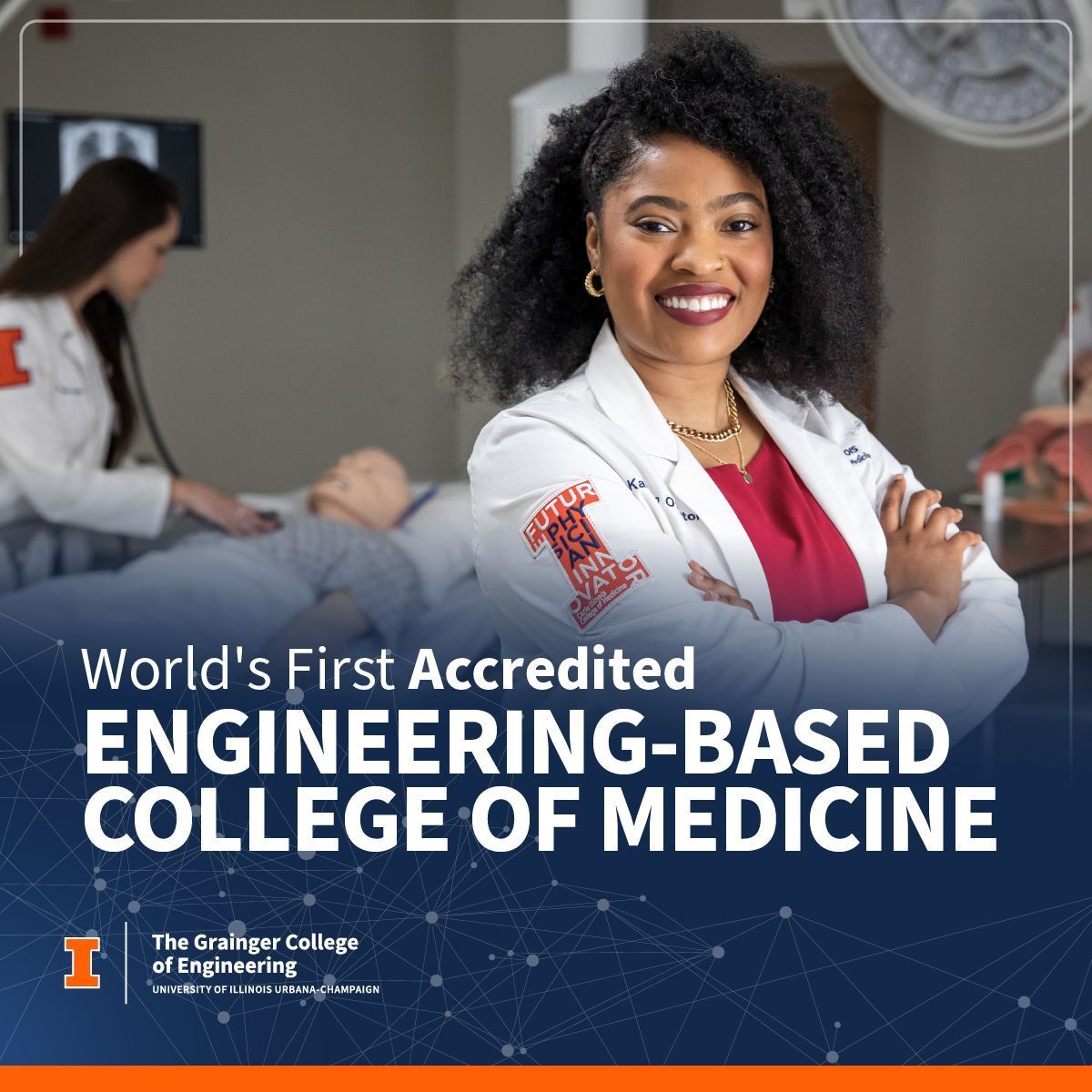 Carle Illinois College of Medicine is now fully accredited by the Liaison Committee on Medical Education. With a mission to re-engineer medicine, CI MED integrates engineering, AI &amp; data science with clinical training, preparing future innovators to transform healthcare.