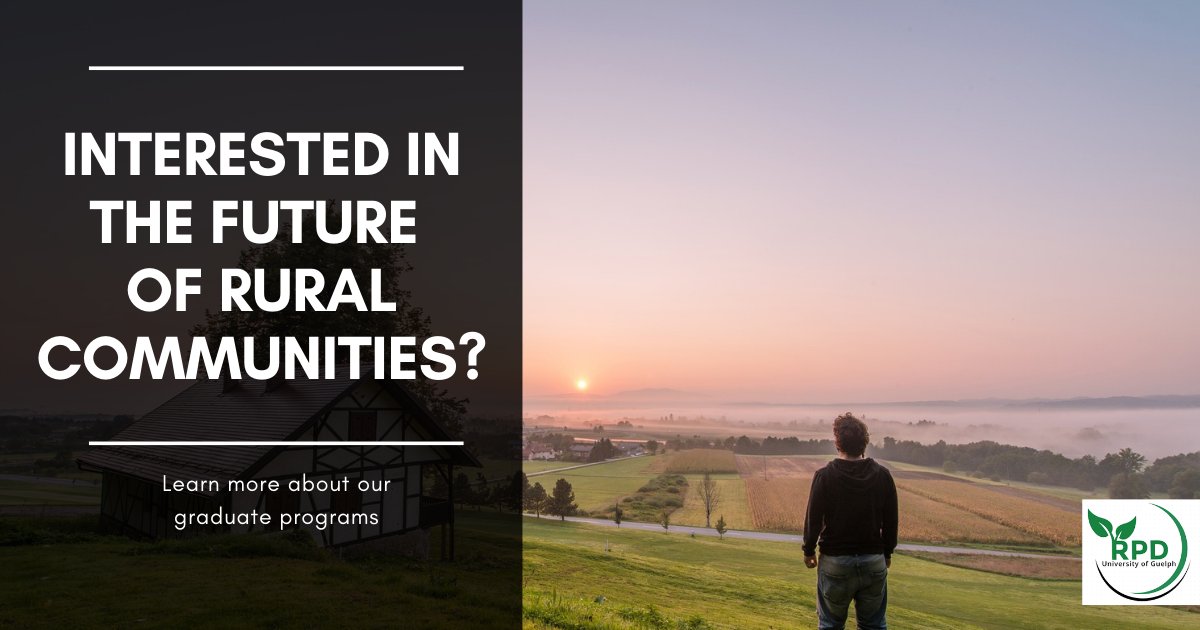 RPDplan's tweet photo. Passionate about rural planning, development, &amp; sustainability? The Master of Science (Planning) and Master of Planning at @uofguelph will equip you with the skills to create change!

Apply now - https://t.co/b7FzuyNFox and https://t.co/EzpGuis7WR

#FuturePlanner #RuralPlanning https://t.co/a4kGch6i05