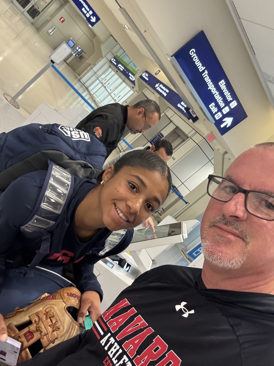 NCBulldogsAD's tweet photo. And she’s off.  Praying for traveling grace as Michaela heads off on her next great adventure.  Team USA and the PanAm Games.  Soak it all in sister.  ⁦@MichaelaAkera⁩ #NextPitchMentality #ActivateBeastmode https://t.co/HPQjWCEIZg
