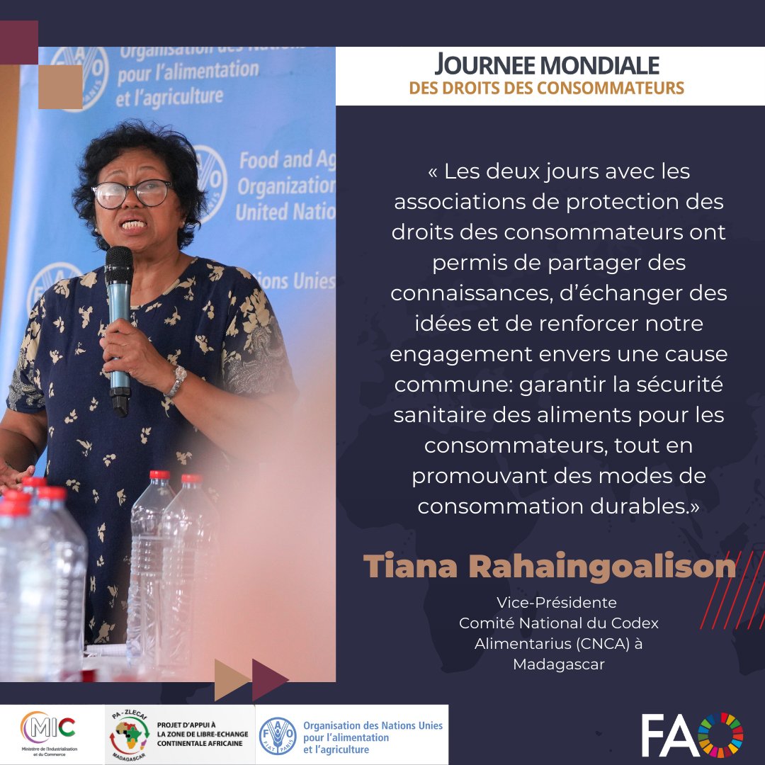 FAOMadagascar's tweet photo. 📢 #Throwback Regards croisés sur la Journée mondiale des droits des consommateurs 2025
🎤 Que pensent les acteurs clés de cette célébration ? https://t.co/A8XQ1qCEq6