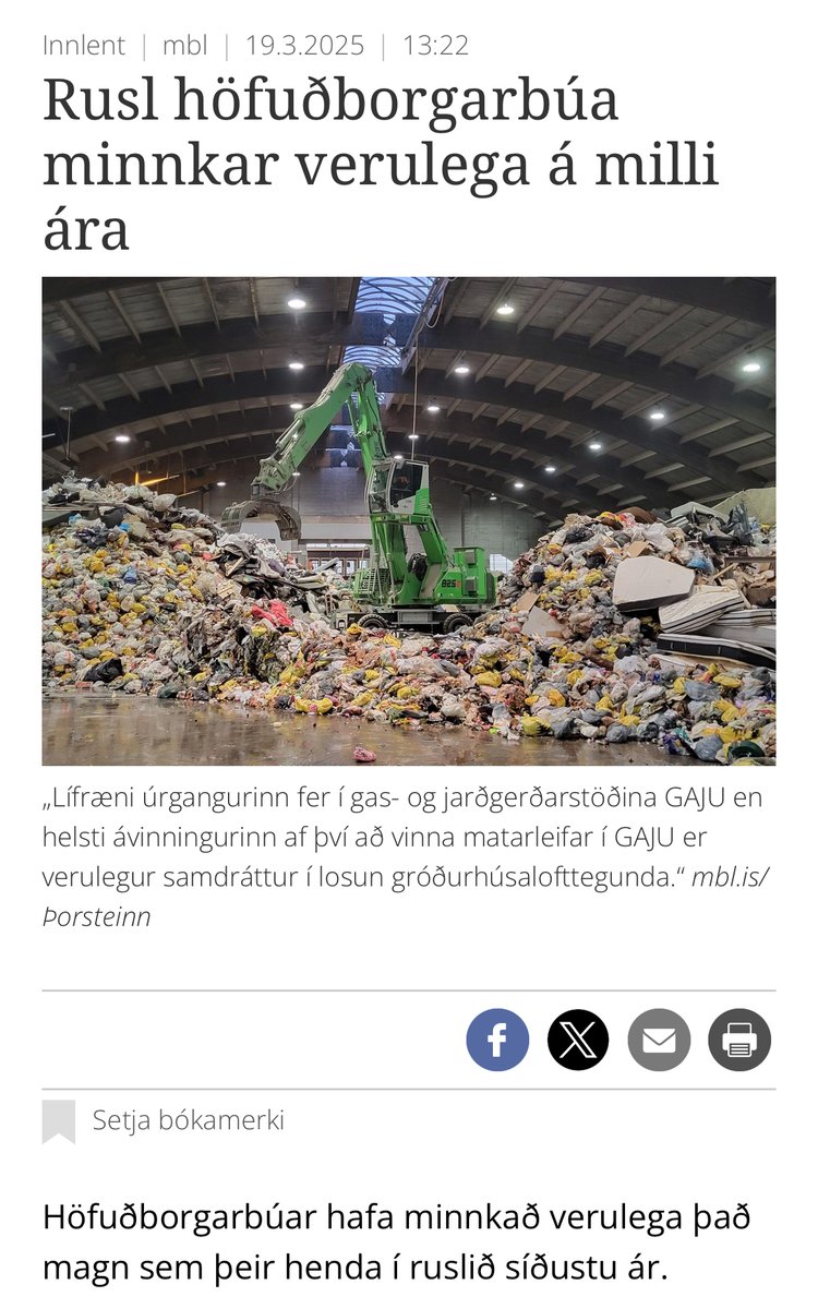 ein flóknasta breyting sem hægt er að ráðast í - er breyting á sorphirðu í borgum. Það tengist öllum heimilum. Það var gert á Reykjavíkursvæðinu, aðferðin var blanda af breyttum reglum og fyrirkomulagi og hvatar með gjaldskrá. Útkoman er ein stærsta græna bylting í samfélaginu.