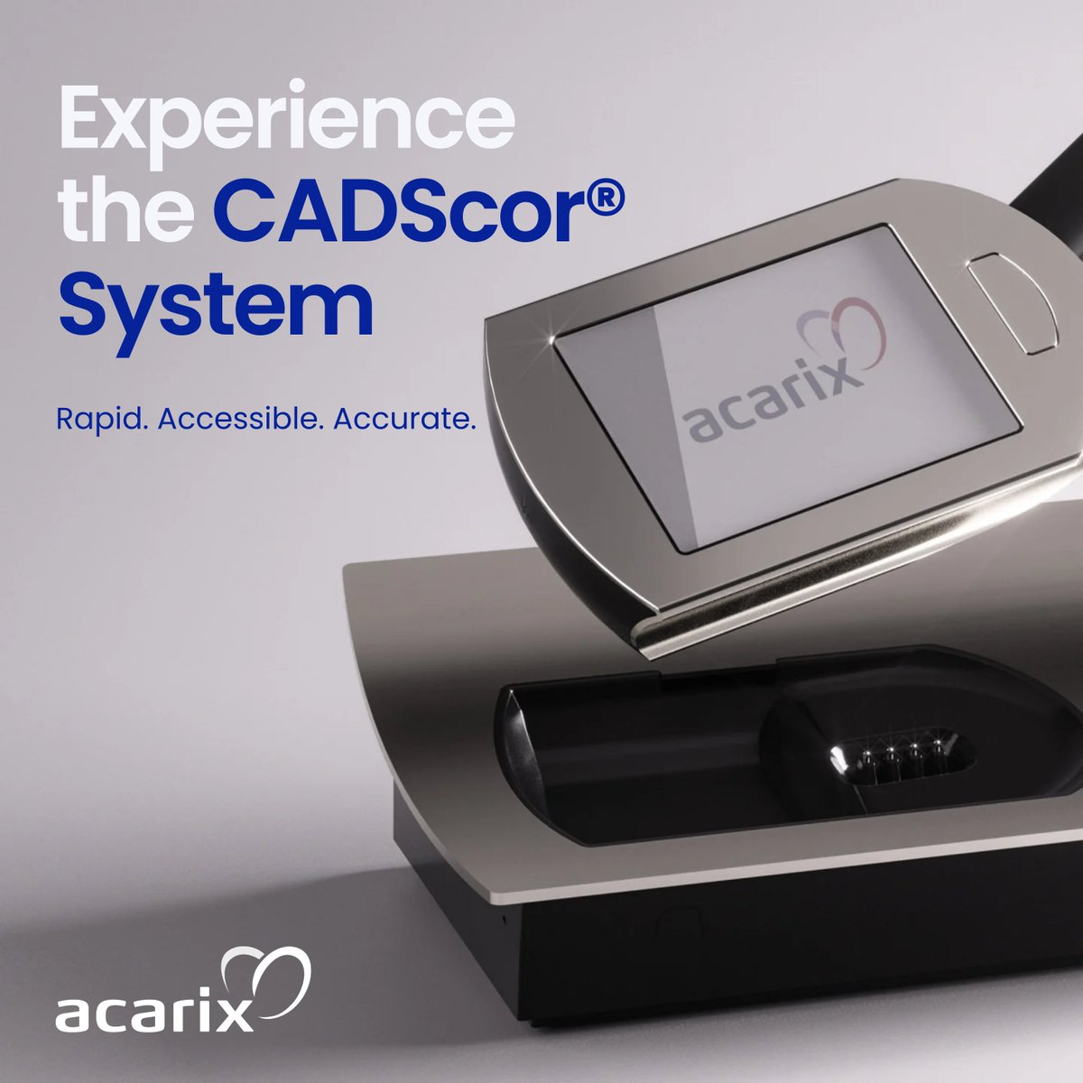 Experience the #CADScorSystem, a breakthrough in heart diagnostics at the point-of-care. With a confirmed NPV of 95.4%-97.2% (1,2), it enables faster, more confident decision-making, reducing unnecessary tests and easing patient anxiety. Step into the future of cardiac care