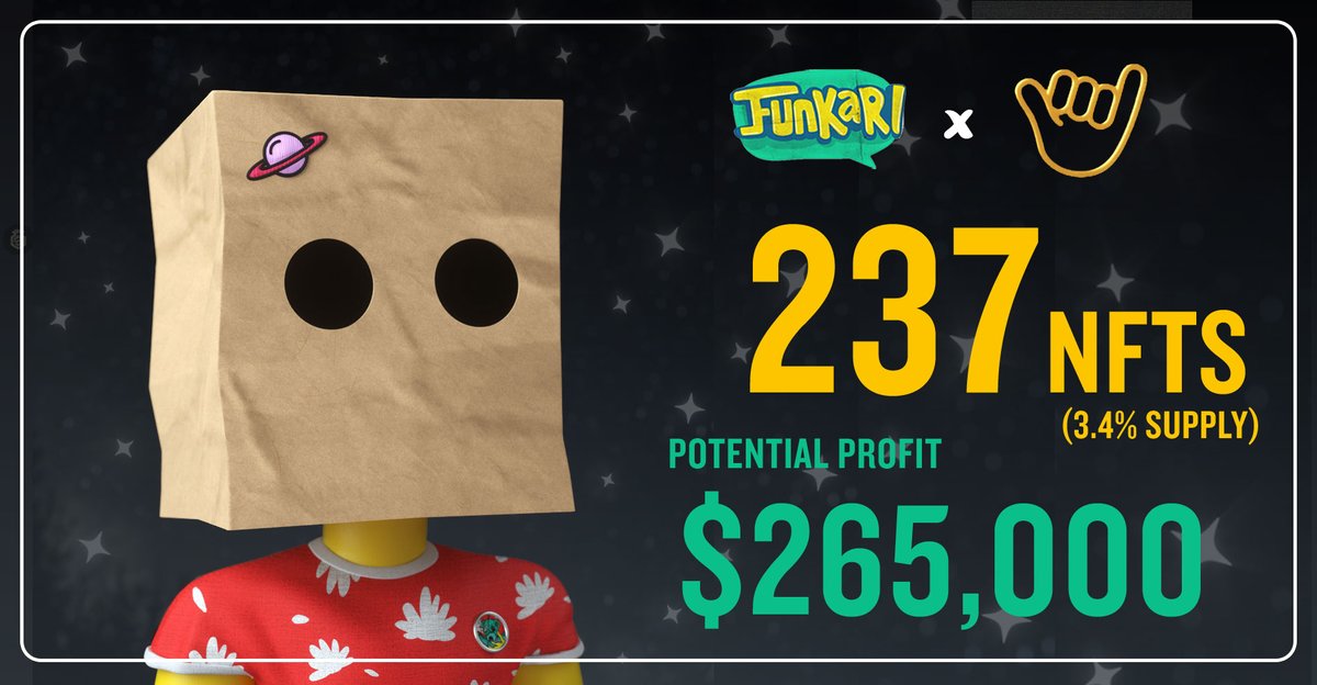 Funkari (@funkarinft) on Twitter photo Funkari x <a href="/GoodVibesssClub/">Good Vibes Club 🤙</a>
<a href="/Tma_420/">T.M.A</a> and the funkfam community have been a long standing supporter of the GVC project - seeing incredible potential from really early on in their journey. 
As a collective, between presale, guaranteed WL, auctions & secondary sales (most Funkari x <a href="/GoodVibesssClub/">Good Vibes Club 🤙</a>
<a href="/Tma_420/">T.M.A</a> and the funkfam community have been a long standing supporter of the GVC project - seeing incredible potential from really early on in their journey. 
As a collective, between presale, guaranteed WL, auctions & secondary sales (most