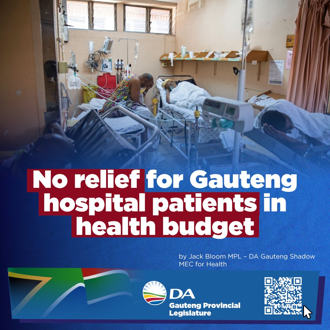 DA_GPL's tweet photo. ๐จ Gauteng Health Budget Fails Patients! ๐ฅ๐
๐ No relief for Gauteng hospital patients as the provincial health budget falls shortโagain!
#DA_GPL #FixOurHospitals #HealthcareCrisis #GautengDeservesBetter @JackBloomDA
Read more: https://t.co/2uF9oiU4O8 https://t.co/S5aZbh0mUX